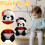 Panda de pelúcia formando com beca e capelo, 30 cm (12 polegadas) 4