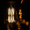 Ampoule Edison à intensité variable 3000K 12W 1200LM E26ST64 Verre transparent 3
