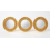 3 Gold Round Beaded Wall Mount Mirror Plastic 25Cm 2