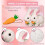 Coniglietto di peluche interattivo realistico bianco 6