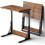 C-Shaped Folding End Table 24 Inch Rustic Brown 2