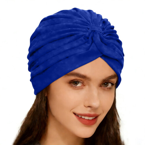 Royal Blue Solid Turban Headwrap1PC 1
