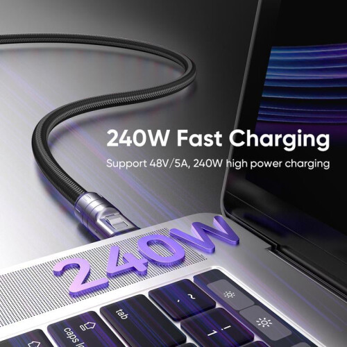 USB-C telefonsnor240W hurtiglading7mm nylon 2