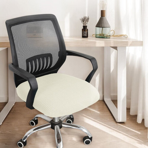 Housse de tabouret de bar ronde en jacquard avec élastique orange 1