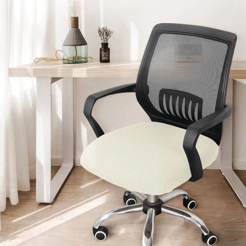 Housse de tabouret de bar ronde en jacquard avec élastique orange 2