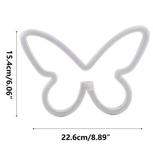 Veilleuse LED néon alimentée par USB ou piles 1