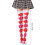 Women's Thigh-High Socks Vintage Argyle Pattern Red 6