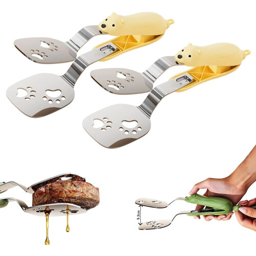 2 pinces spatules, jaunes
