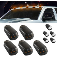 No Drill Solar Truck Cab Lights, 7 Colors White Light Shell