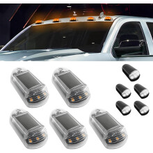 No Drill Solar Cab Lights, 7 Colors White Light White Shell