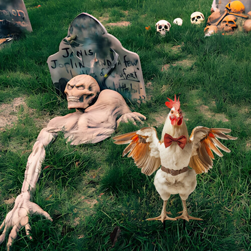 Μεταλλικός πάσσαλος αυλής για το Halloween, 12 ιντσών, τρομακτική διακόσμηση κήπου 1