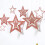 Roseguld Glitter Stjerne Guirlande 3m 7