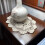 Vintage κροσέ οβάλ τραπεζομάντιλο shabby chic 30x45εκ. 6