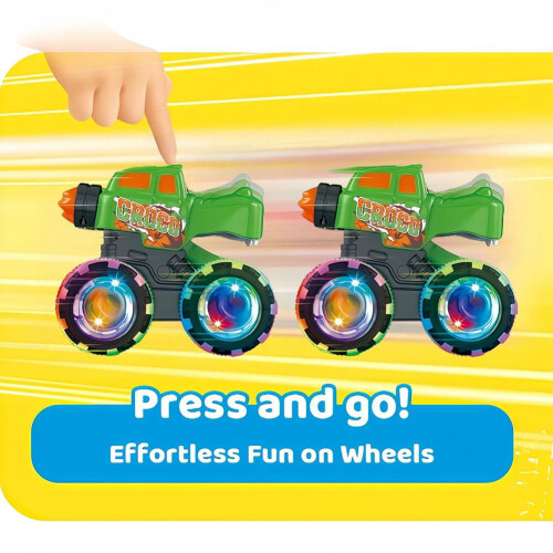 Glow LED speelgoedtrucks voor peuters, bewegingsgeactiveerd, 3-pack 2