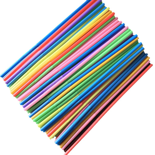 Cannucce monouso multicolore, 100 pezzi, 26 cm 1