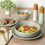 Dinah stoneware double bowl set sage green 16 pcs 4