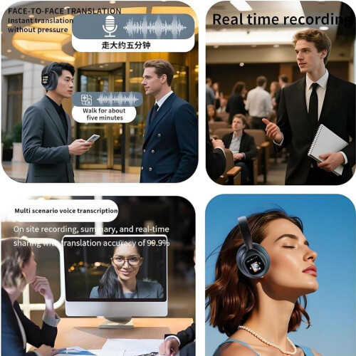 Ασύρματα ακουστικά Hy-X1Pro με AI μετάφραση Bluetooth6.0 1