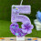 Coinneal uimhir glitter corcra 1 phíosa 6