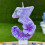 Coinneal uimhir glitter corcra 1 phíosa 8