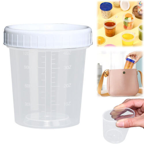 Läckagetäta kryddbehållare 120 ml med mätmarkeringar 1