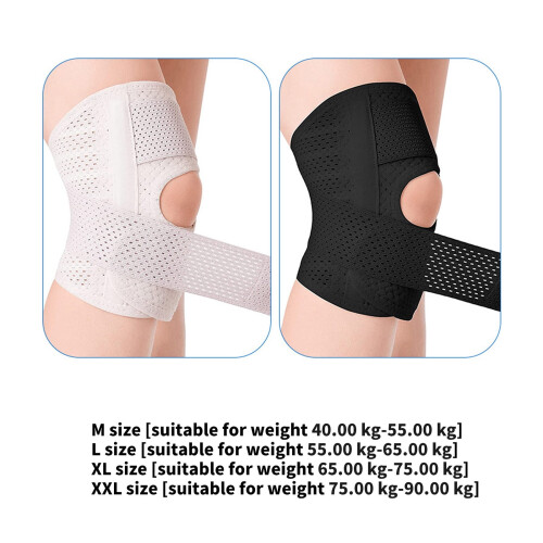 Ginocchiera con stabilizzatori a molla e supporto elastico per la rotula 2