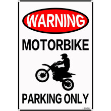 Semn metalic vintage cu parcare doar pentru motociclete, 8x12 inci