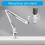 Desk Microphone Stand Adjustable Height Angled 6