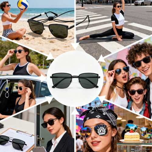 Γυαλιά ηλίου Street Daily Polarized με αστείο σχεδιασμό και φωτεινό σχεδιασμό 1