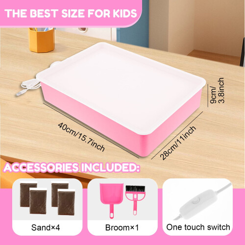 Sandmal-Leuchtkasten für Kinder, 40  28  9 cm, mit Sand 2