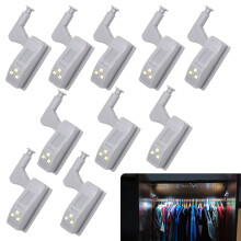 Luz LED com sensor de dobradiça, branca fria (10 unidades)