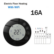 WiFi LCD slimme thermostaat voor elektrische verwarming (1 stuk)
