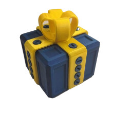 Caja de regalo mágica navideña con decoración impresa en 3D (1 unidad)