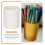 Siliconen pennenhouder/bureau-organizer, wit, grote capaciteit 5