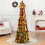 6 Ft Pre-lit Christmas Tree Green Gold 180cm Collapsible 3