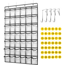 Organiseur pour téléphone et calculatrice blanc 42 poches