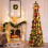 6 Ft Pre-lit Christmas Tree Green Gold 180cm Collapsible 4