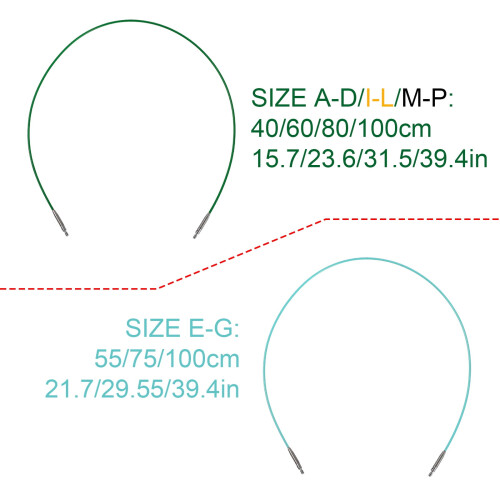 Aluminum knitting needle cable replacement 1 pack 2