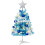 Mini Blue Artificial Christmas Tree with LED Lights 1