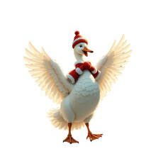 Christmas chicken garden ground plug decoration 1 piece