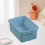 Plastic Storage Bin White Blue Pink Square Holes 1 Pack 1