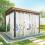 Cortinas externas impermeáveis com estampa floral e ilhós, 137 x 241 cm (54 x 95 polegadas). 1
