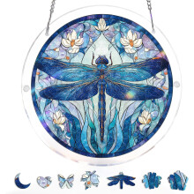 Suncatcher puzzle acrílico, 83 piezas, 7.4 pulgadas