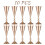 Centre de table floral vase doré (2 à 10 pièces) 2