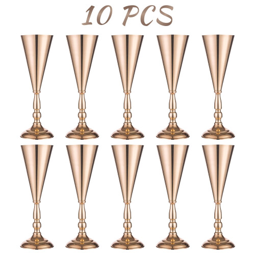 Centre de table floral vase doré (2 à 10 pièces) 1