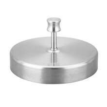 Molde redondo de acero inoxidable para prensar hamburguesas (1 pieza)