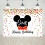 Mouse 1st Birthday Backdrop Black Red Gold Dots 1