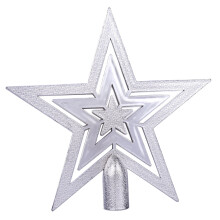 Christmas tree topper star silver 20 cm