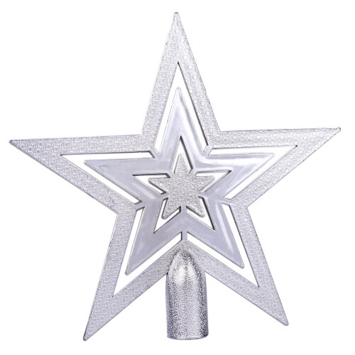 Christmas tree topper star silver 20 cm