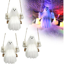 Halloween ghost statue outdoor decor resin white 1 piece