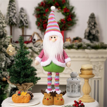 Pink Santa Claus Christmas Figurine 26 inch